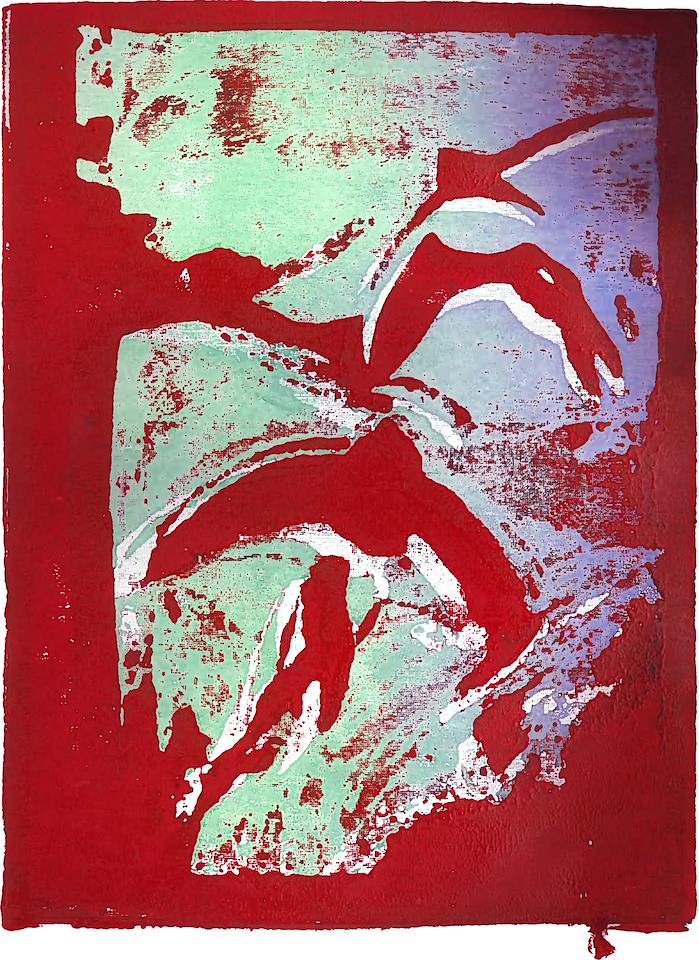 Red Mint Swifts work on paper