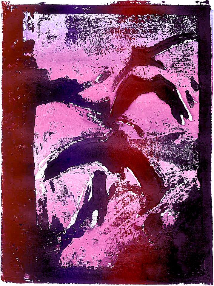 Bright Indigo Swifts work on paper